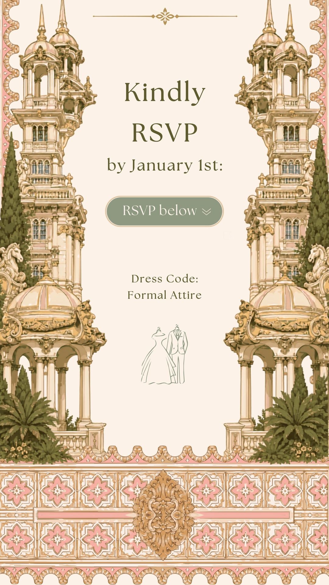 Kindly RSVP by January 1st. Dress code: formal attire